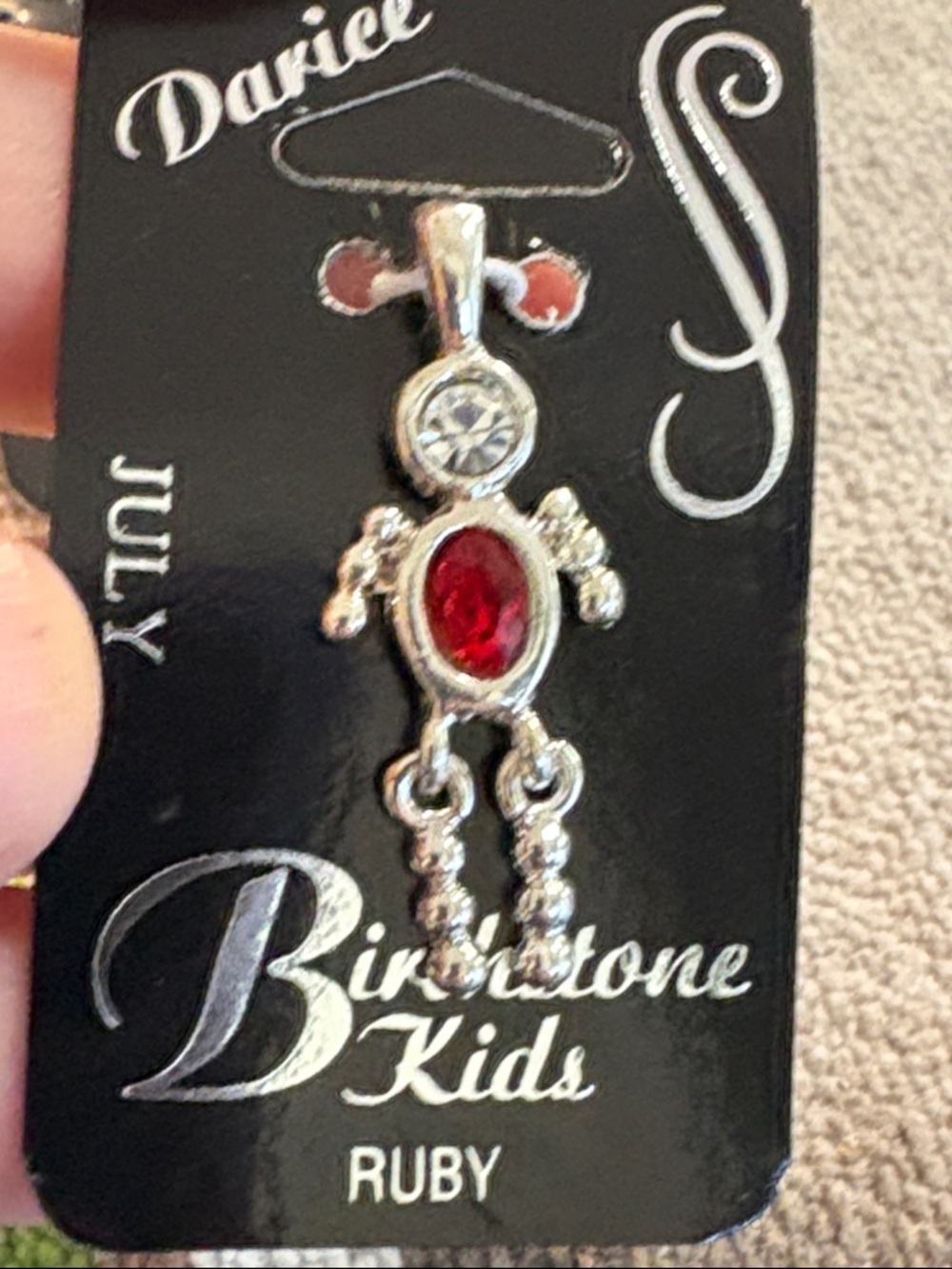 Darice Kids Ruby Red Doll Pendant Charm